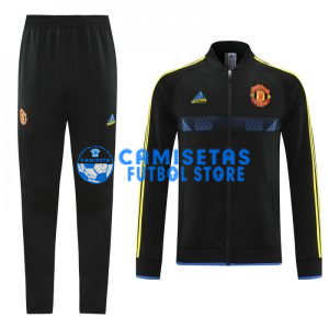 Chándal Manchester United 2021/2022 Cuello Alto Negro/Azul
